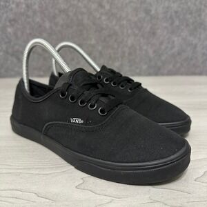 Vans Authentic Lo Pro Womens 6.5 Black Sneakers Canvas Low Top Skate Shoes